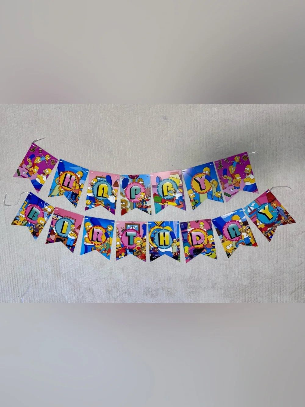 The Simpsons Happy Birthday Flag Party Banner